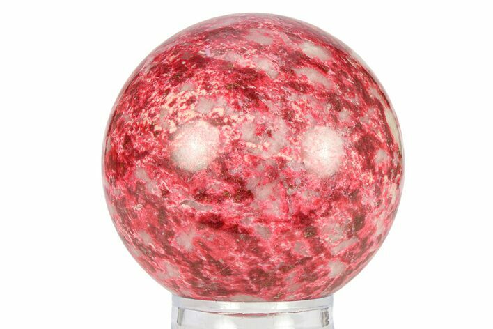 Polished Thulite (Manganian-Zoisite) Sphere - Trondheim, Norway #301494